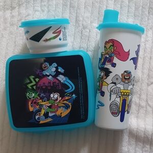🆕️ Teen Titans Go 3PC Plastic Lunch Set